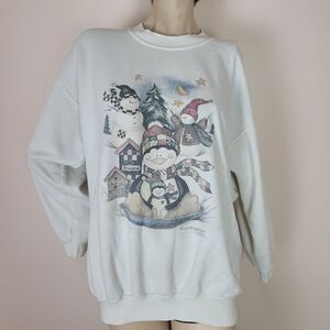 Vintage snowman winter Christmas crewneck sweatshirt